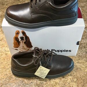 Hus Puppies Glen Mens Brown Lace Up Oxford 9 Medium NWB